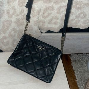 Kate spade black tufted cross body